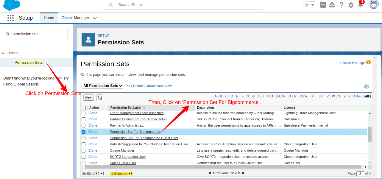 Permission-set-bigecommerce-connector